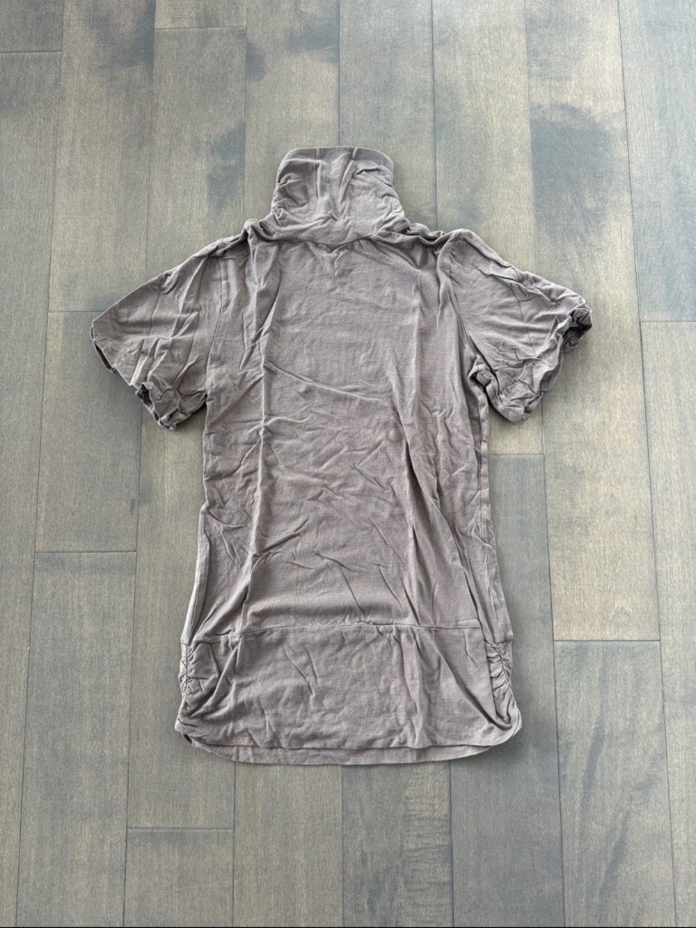 Lightweight Short Sleeve Tunic Top/Dress in Taupe